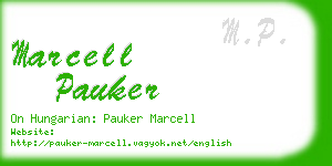 marcell pauker business card